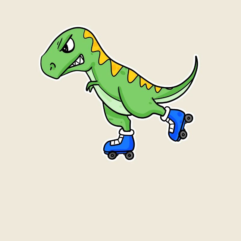 Inline Skating Dinosaur
