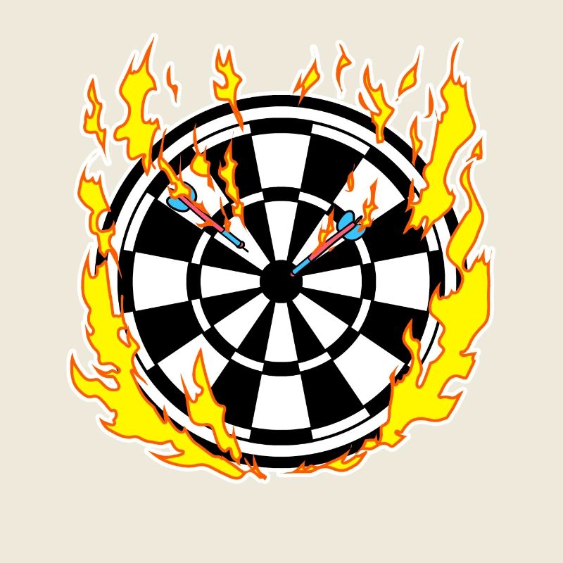 Dartboard in flames