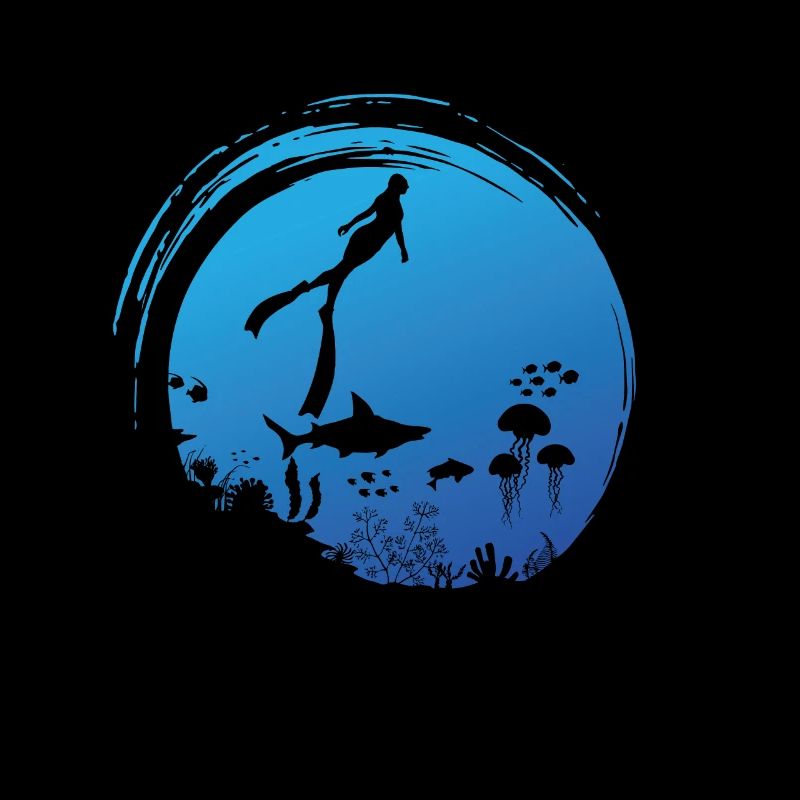 Plongée en apnée avec un souffle dans l’océan