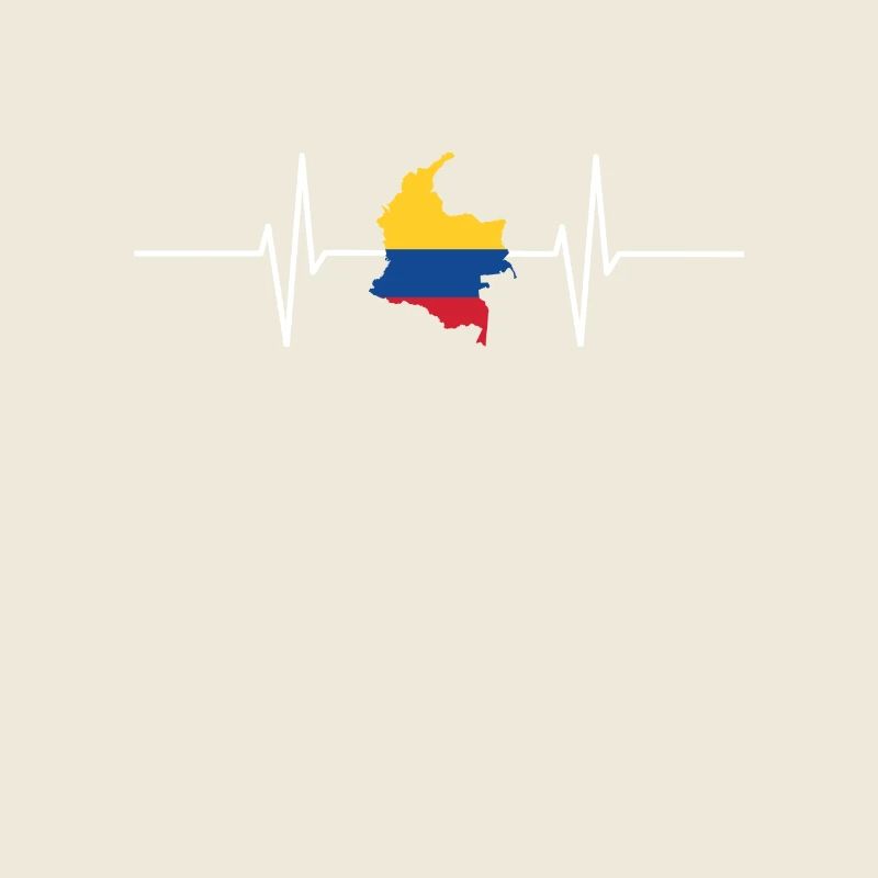 Colombie Drapeau de battements de cœur Vintage Colombie