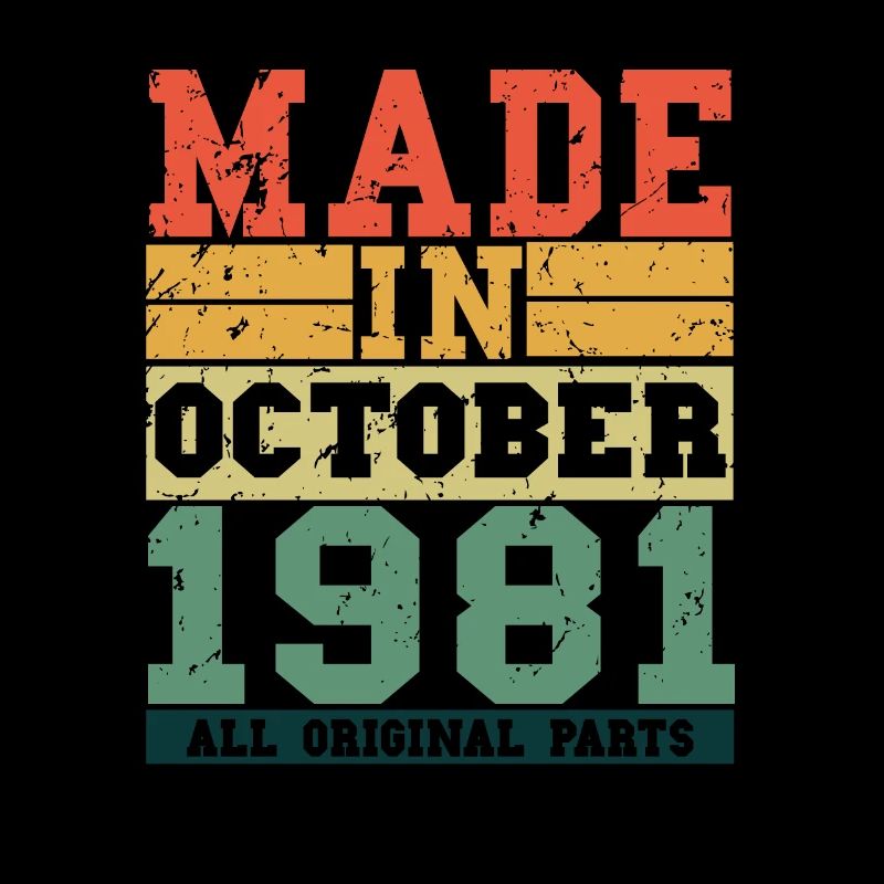 1981 Birthday October Vintage Saying