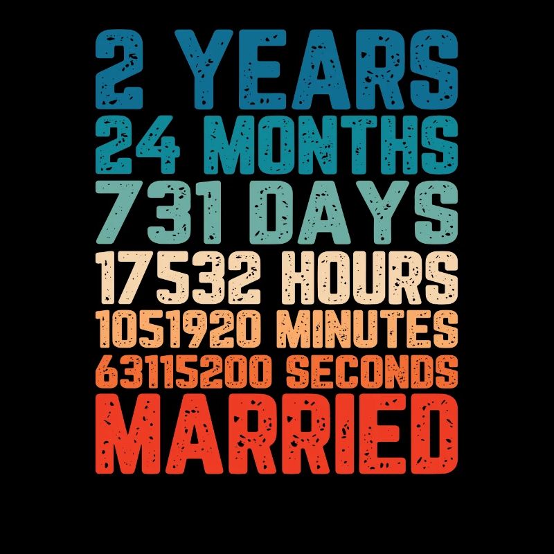 2 ans marié Mariage Mariage Dire Cadeau