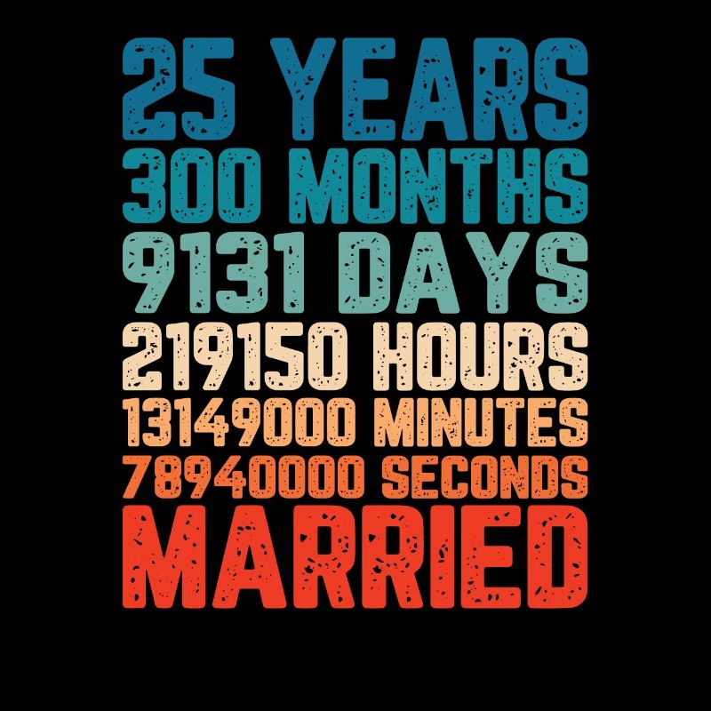 25 years married Wedding Marriage Saying Gift
