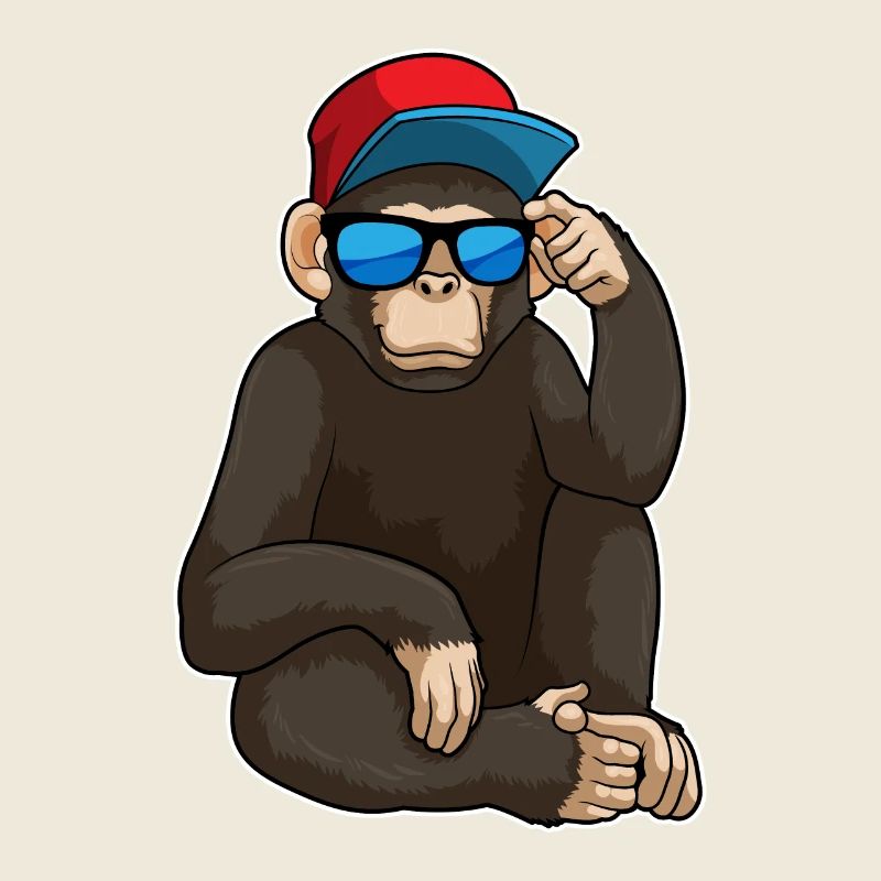 Monkey with sunglasses