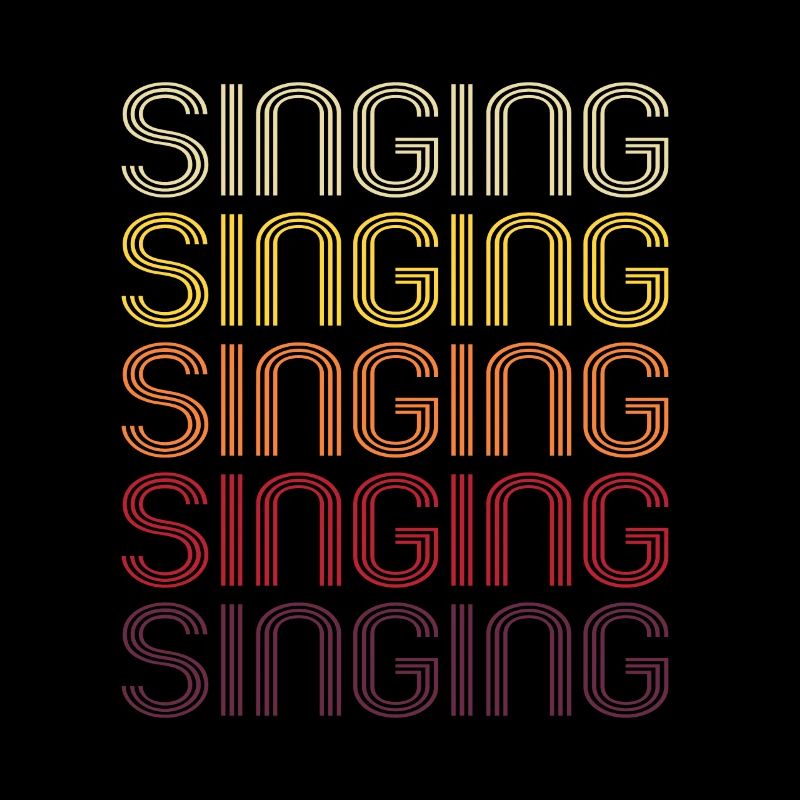 Singen Chor Musiker Spruch Retro Geschenk