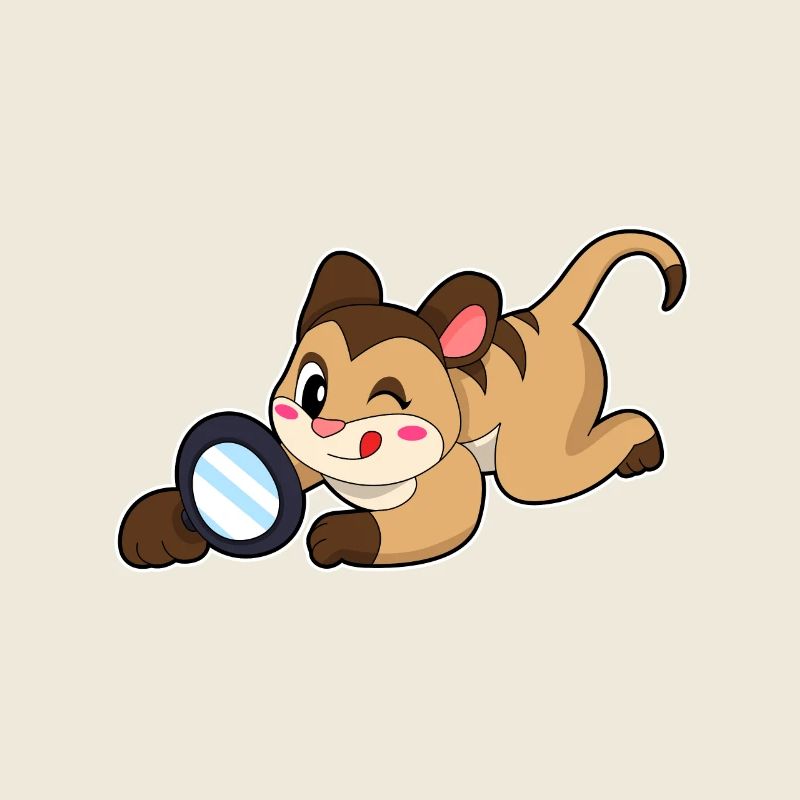 Erdmännchen mit Lupe