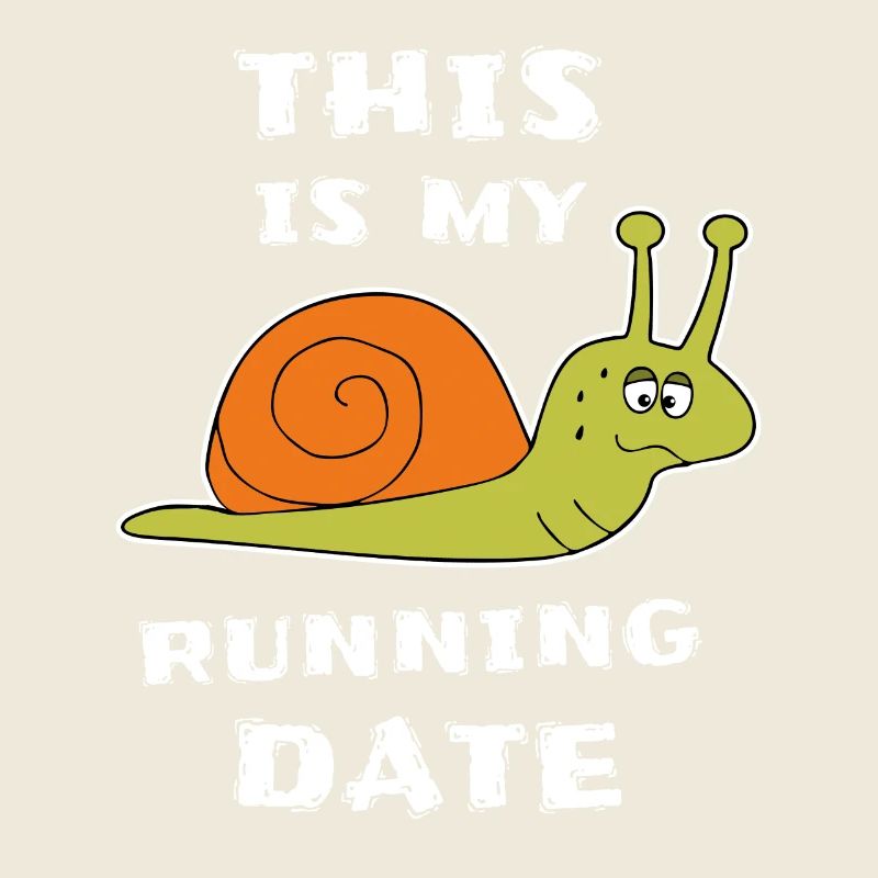 Langsame Schnecke Läufer Joggen