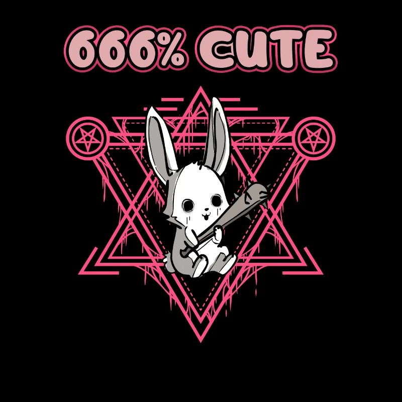 666% Mignon kawaii Satanic Goth