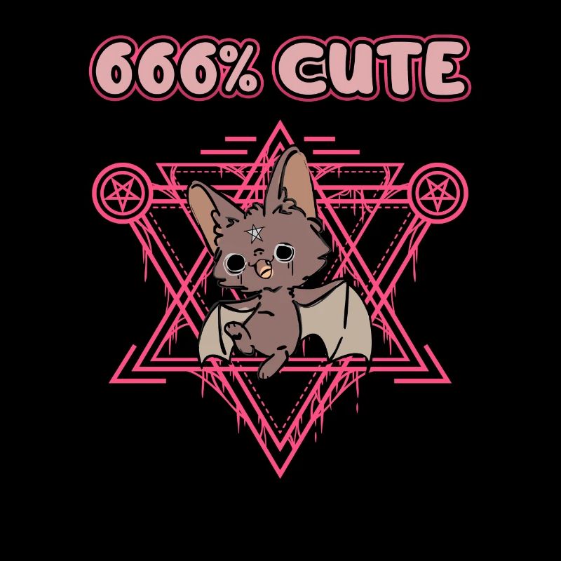 666% Mignon kawaii Satanic Goth