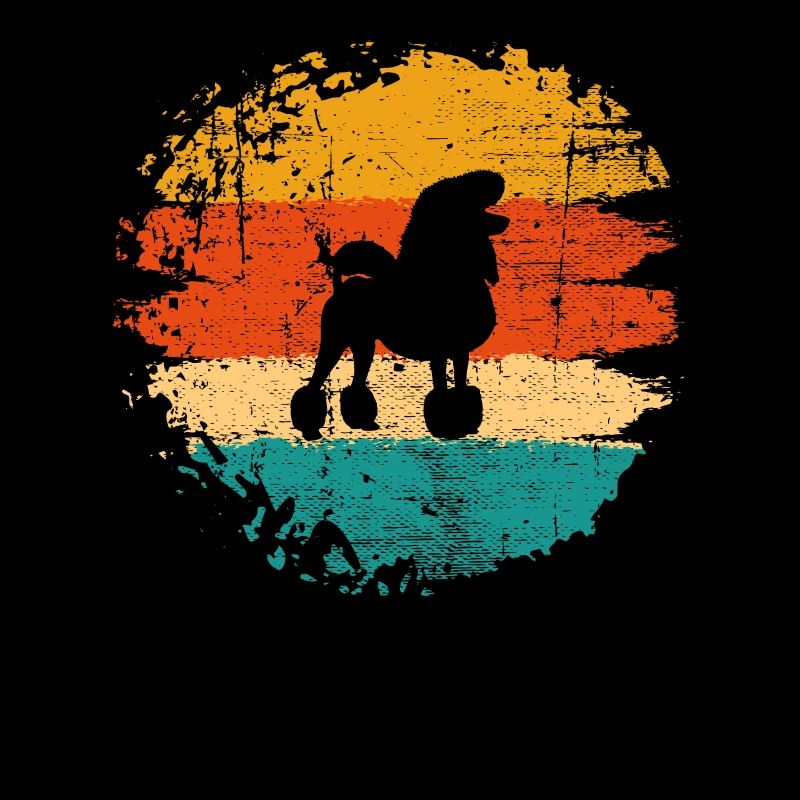 Poodle dog lover Retro vintage Gift idea