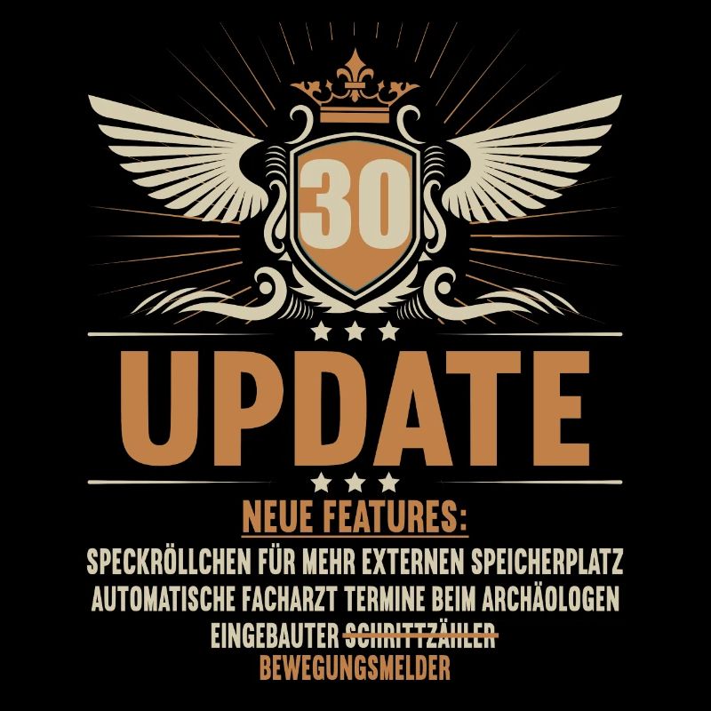 Update neue features 30 Jahre alt 30. Geburtstag
