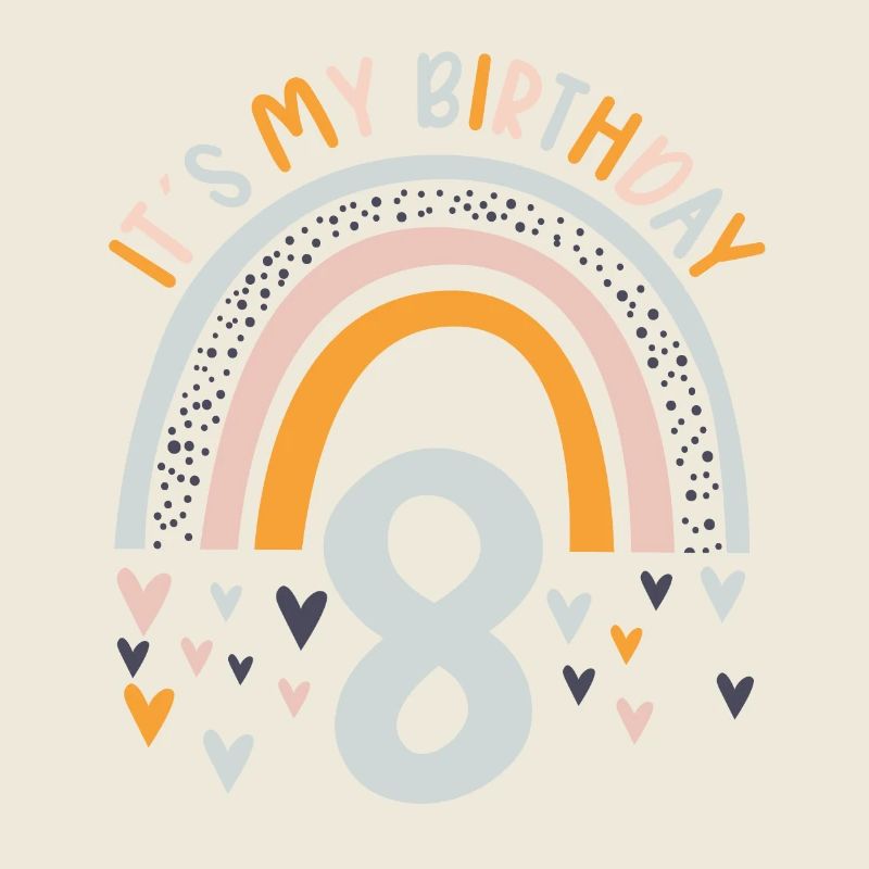 8 years Rainbow Rainbow 8th birthday