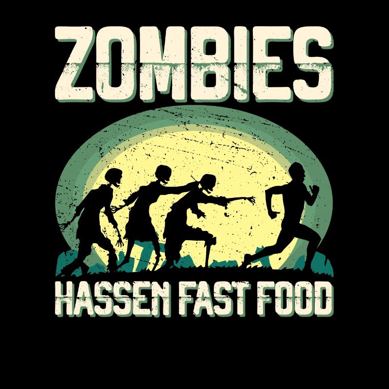 Zombie Hate Fast Food Runner Marathon Clothing