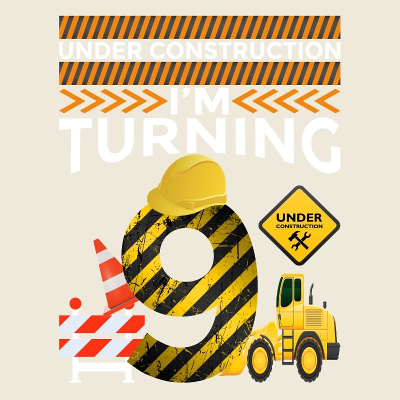 Ich Werde 9 9. Geburtstag Konstruktion Themenparty