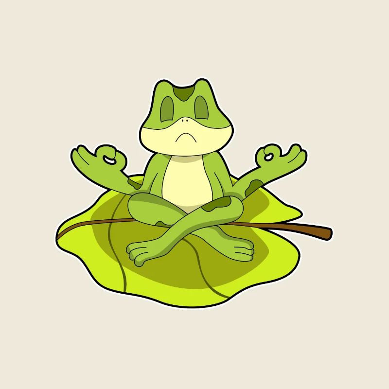 Frog meditating