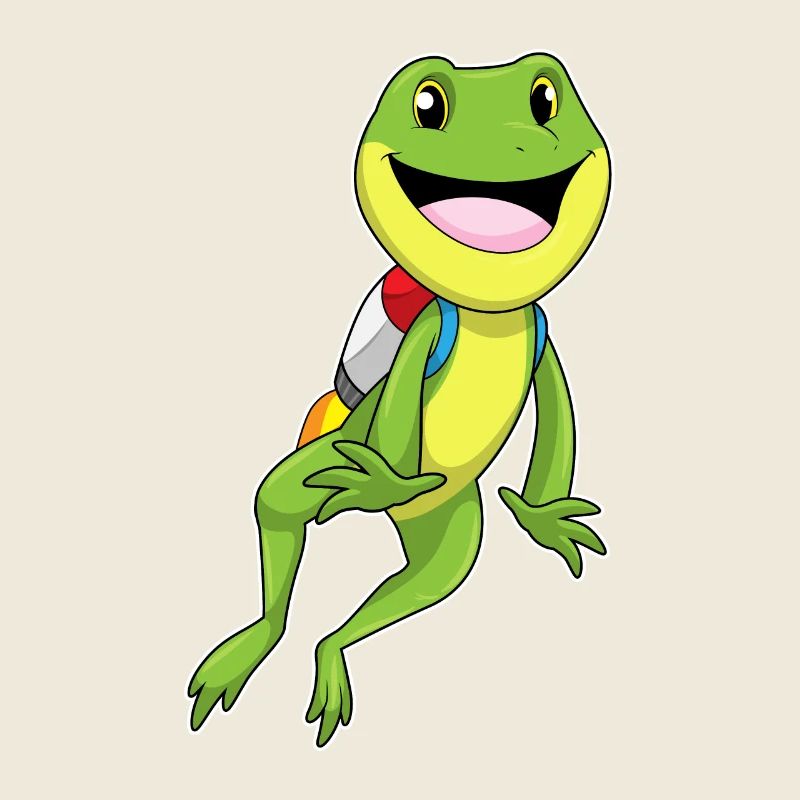 Frosch mit Jetpack