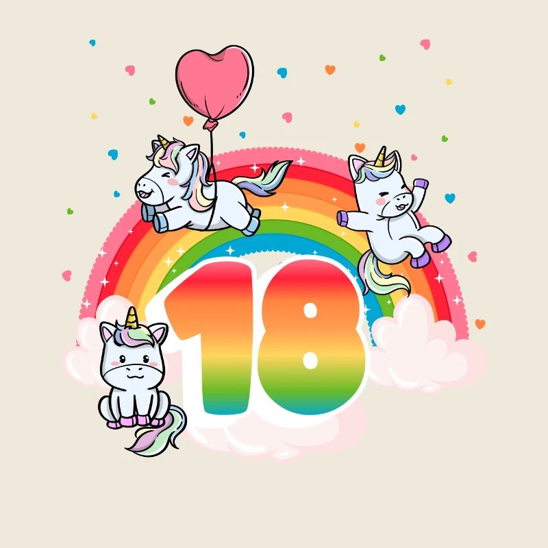 18th Birthday Rainbow Unicorn Theme