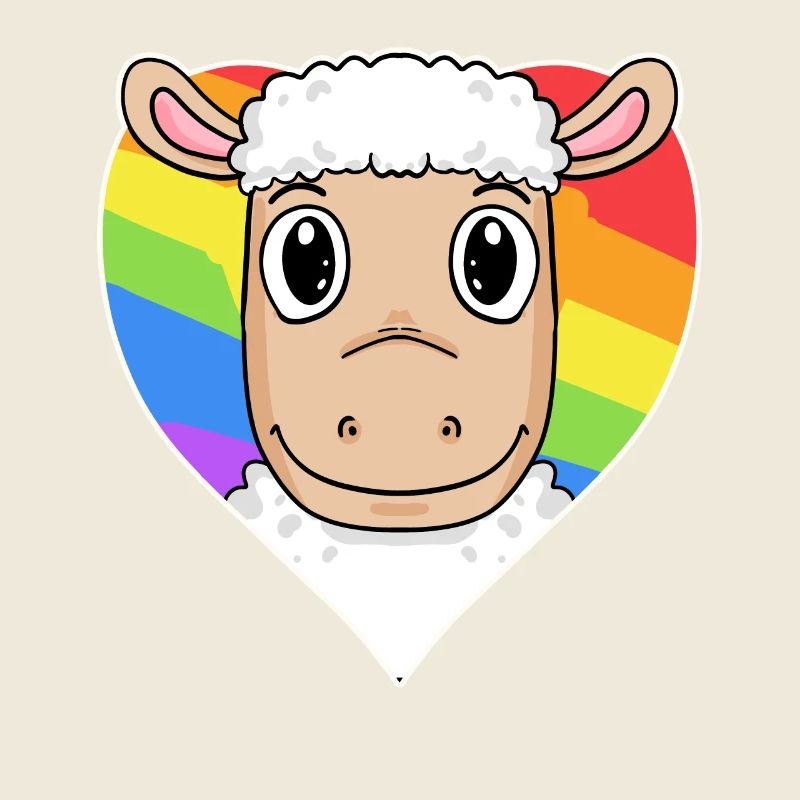 Schaf Lgbt Regenbogen Farben