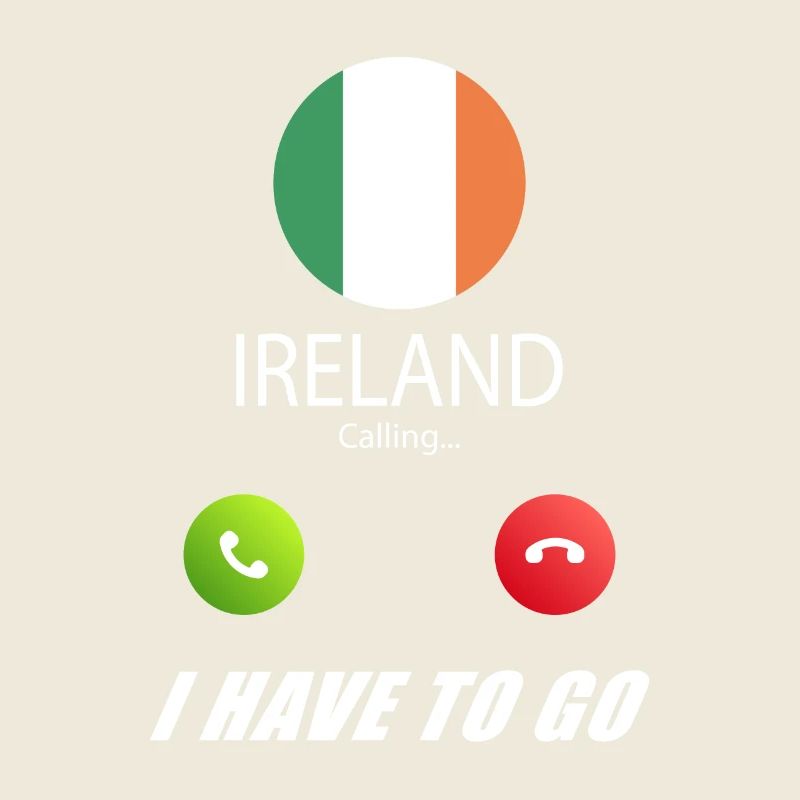 Irland ruft an Lusiger Flaggen Spruch