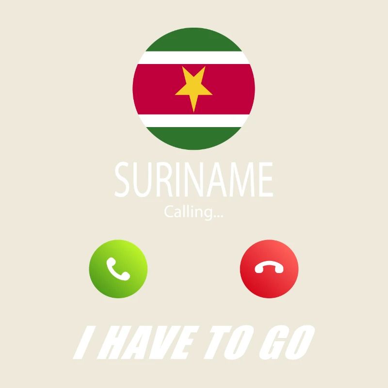 Suriname ruft an Lusiger Flaggen Spruch