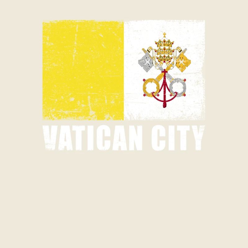 Drapeau de la Cité du Vatican Grunge Drapeau de la Cité du Vatican
