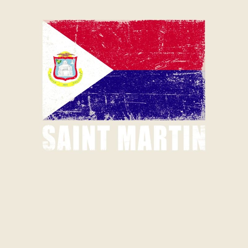 St. Martin Flag Grunge St. Martin Flag