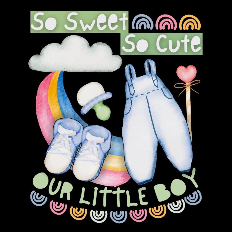 Bébé, bébé garçon, bébé garçon, dire avec arc-en-ciel