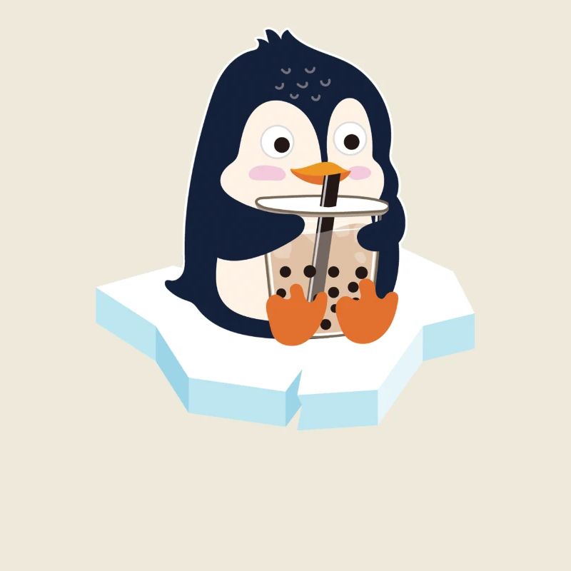 Kawaii Penguin Bubble Tea Boba Tea Penguin