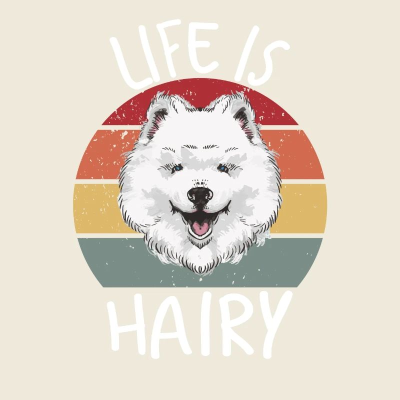 Conception de chien poilu