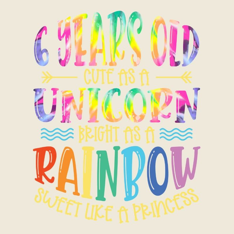 6 ans mignon comme une licorne brillant comme A