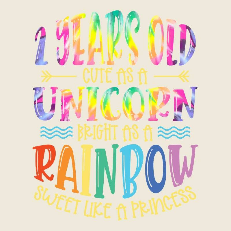 2 ans mignon comme une licorne Brillant comme un