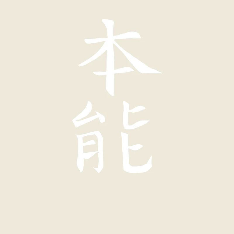 Japan Kanji Kaliphraphie Japan Symbol Instinct