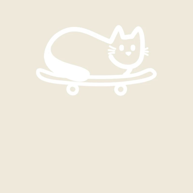 Cat on skateboard