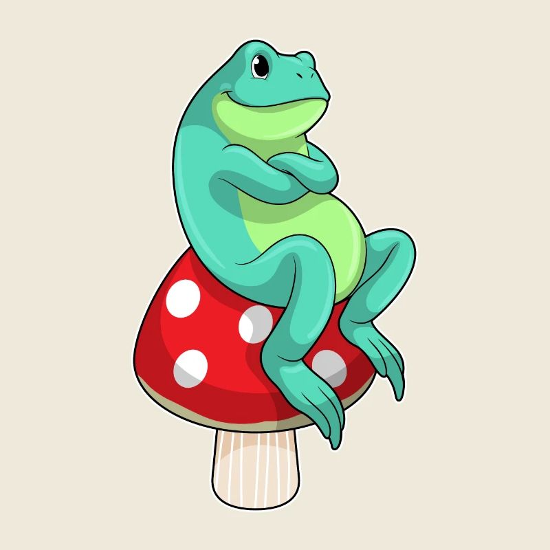 Grenouille au champignon