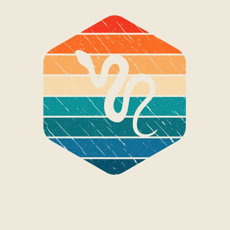 Snake Retro Reptile Python Gift idea