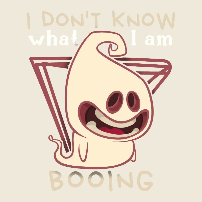 Funny ghost, boo-terror saying Halloween