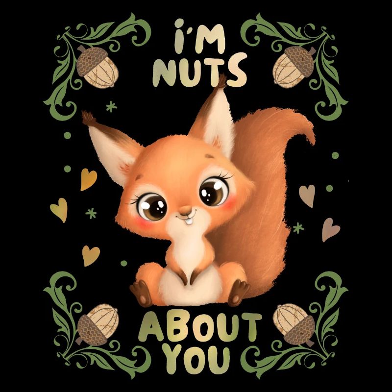 Eichhörnchen-Liebe, I'm-Nuts-About-You Spruch