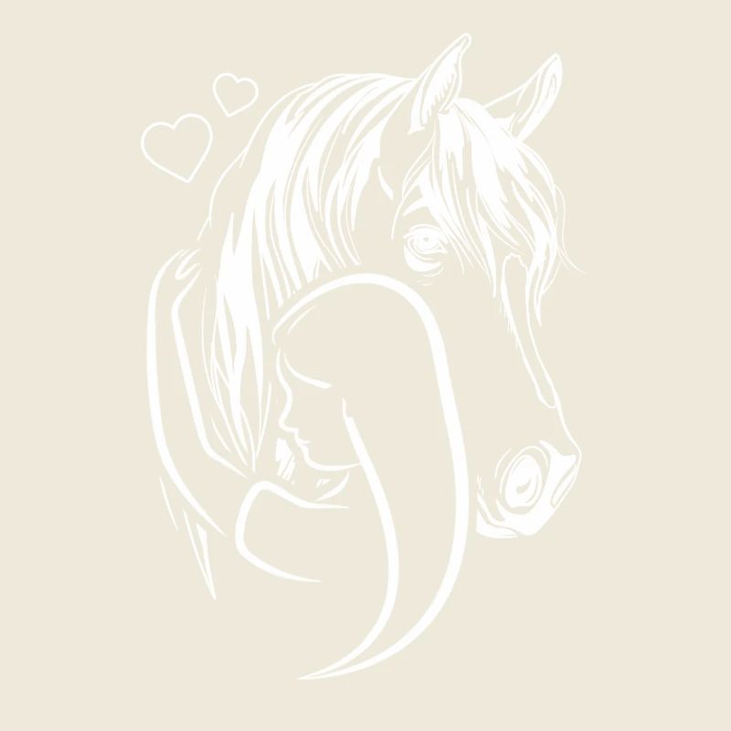 Reiterin Pferde Mädchen Lineart Pferd