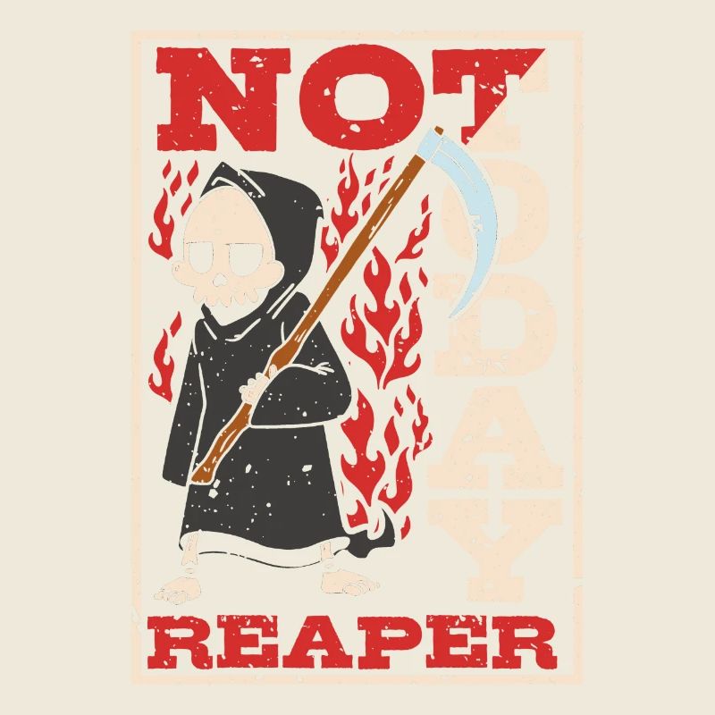 Not Today Grim Reaper Spooky Halloween