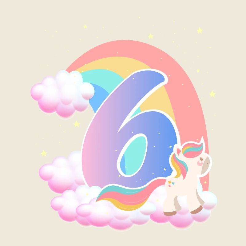 6 Unicorn Rainbow Clouds Little Pony 6.