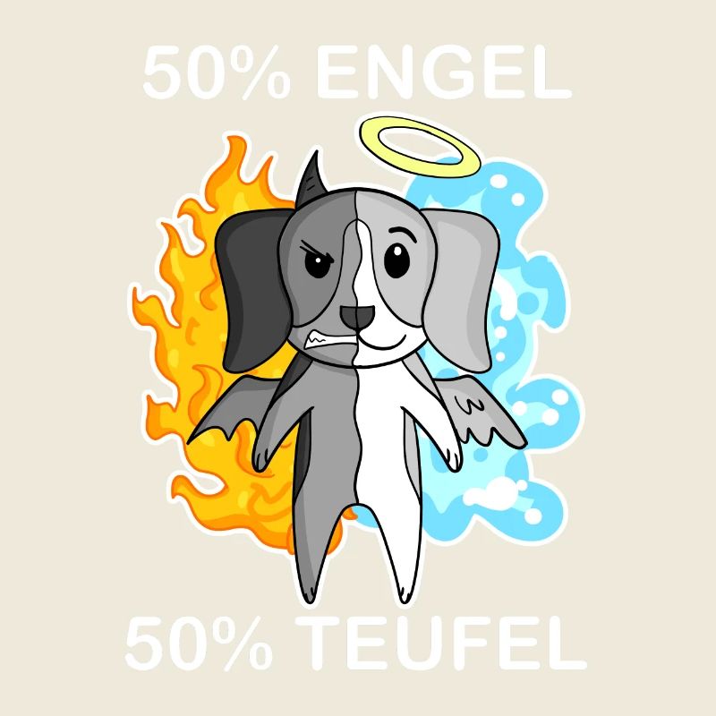 Hund Beagle - Engel und Teufel