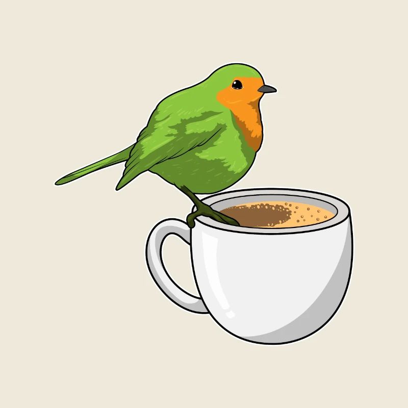 Vogel Kaffee Tasse