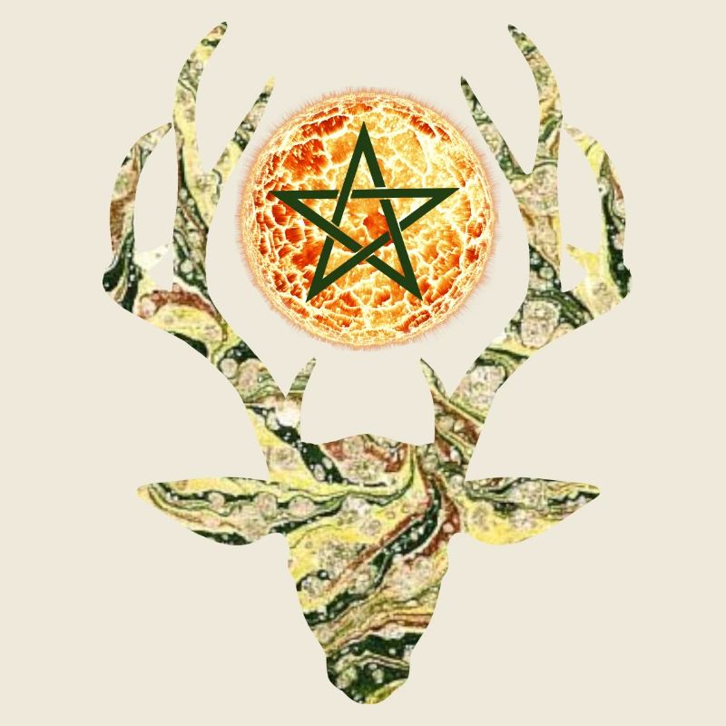 tête de cerf avec pentagramme e 277