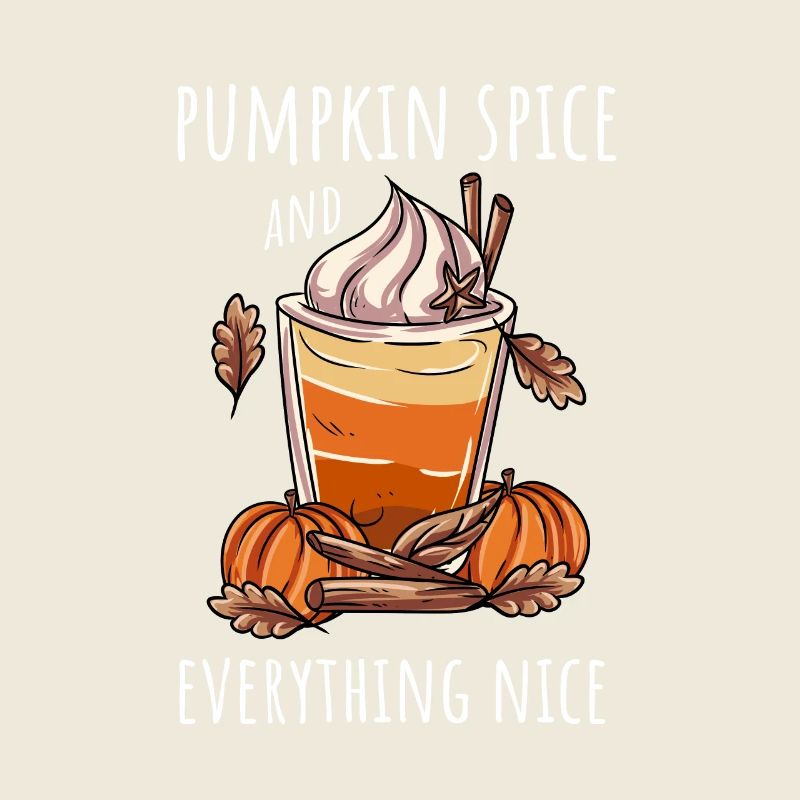 Coffee Drinker Pumpkin Autumn