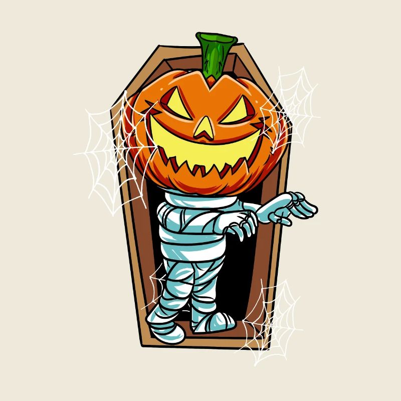 Momie de citrouille dans la tombe