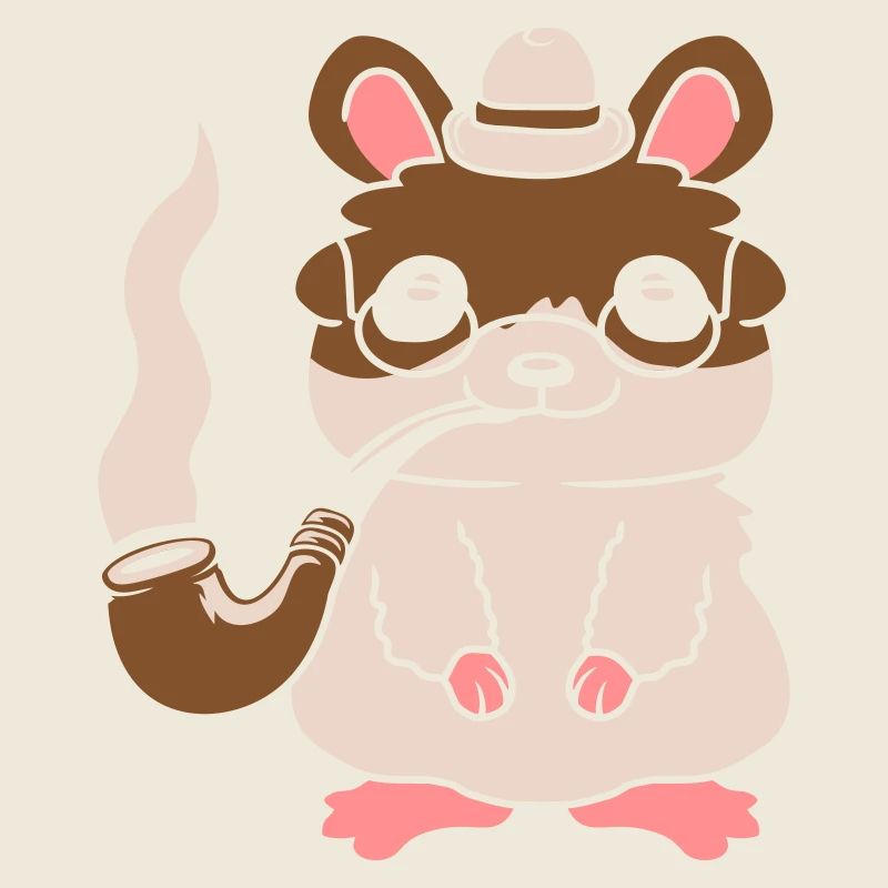 Gentlemen Hamster raucht Pfeife