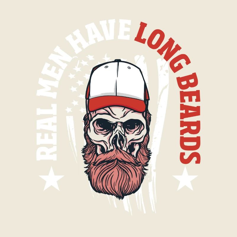 Long Beards Moustache Patriotic Goatee B