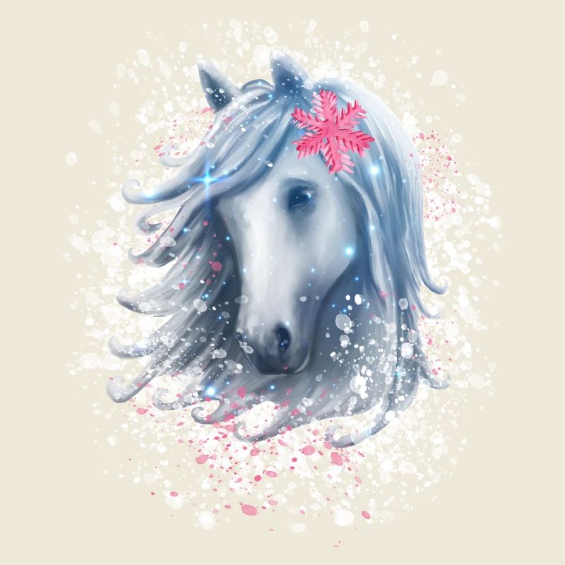 Cheval flocon de neige Noël