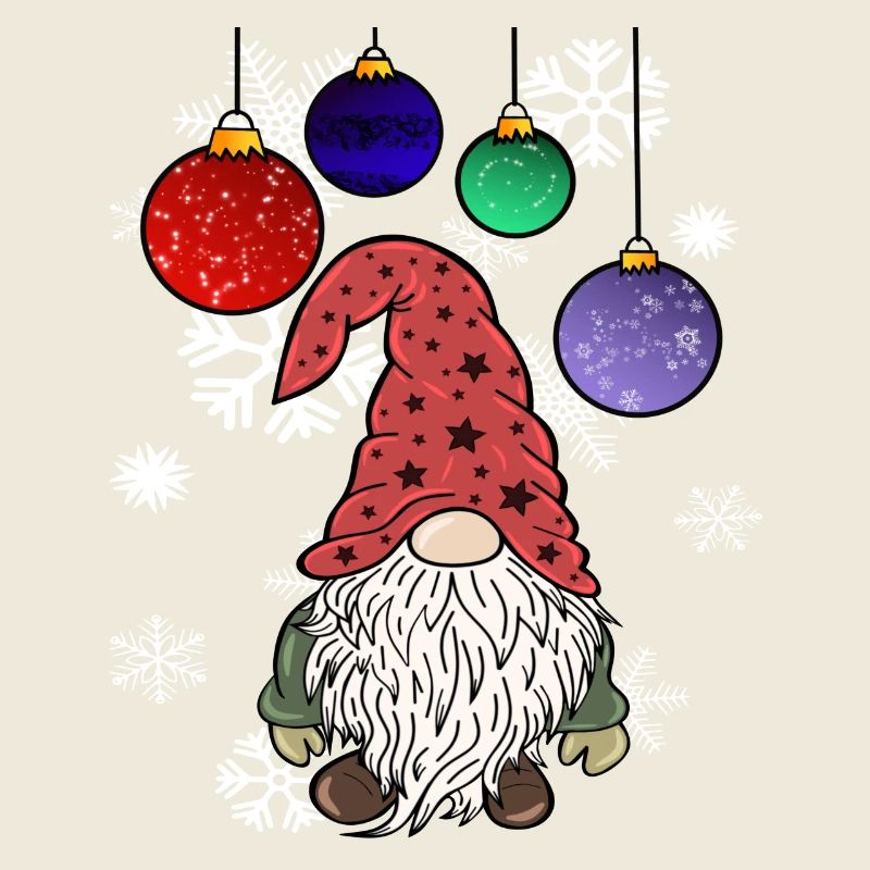 Gnome Christmas Elves with Snowflakes