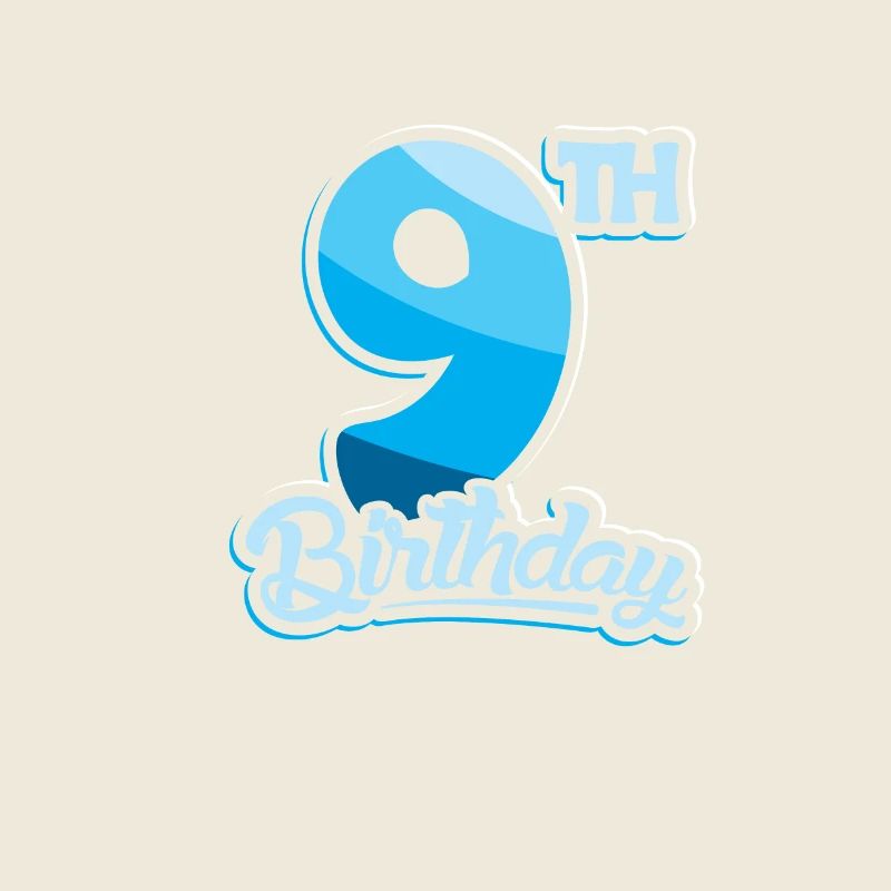 9e anniversaire Enfants Neuf ans